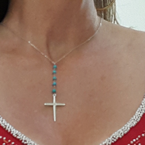 Sterling Silver Cross Necklace - Picture 2 of 4